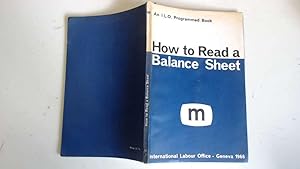 Image du vendeur pour How to Read a Balance Sheet mis en vente par Goldstone Rare Books