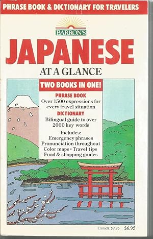 Seller image for JAPANESE AT A GLANCE Phrase Book and Dictionary for Travelers Two books in one) Libro en ingls for sale by CALLE 59  Libros