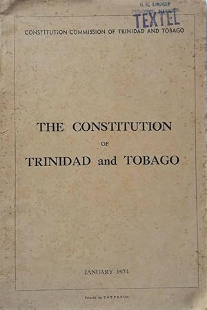 Bild des Verkufers fr The Constitution of Trinidad and Tobago January 1974 zum Verkauf von The Book Place