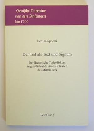 Seller image for Der Tod als Text und Signum. for sale by antiquariat peter petrej - Bibliopolium AG
