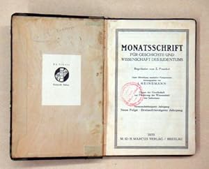 Monatsschrift f. Geschichte u. Wissenschaft des Judentums. Organ der Gesellschaft zur Förderung d...