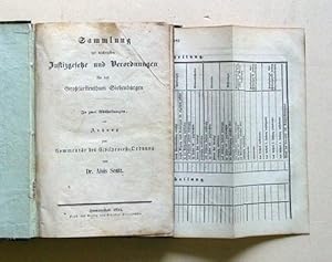 Bild des Verkufers fr Sammlung der wichtigsten Justizgesetze und Verordnungen fr das Grossfrstentum Siebenbrgen. In zwei Abtheilungen, als Anhang zum Commentar der Civilprocess-Ordnung von Dr. Alois Sentz. zum Verkauf von antiquariat peter petrej - Bibliopolium AG