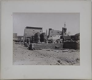 Seller image for Louxor: Pylne et Oblisque (temple de Rhamses). Original photograph (no. 787) / albumen print von Sebah for sale by Antiquariat  Braun