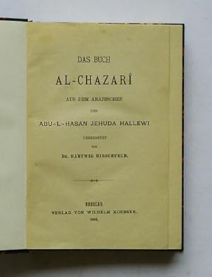 Immagine del venditore per Das Buch Al-Chazari. venduto da antiquariat peter petrej - Bibliopolium AG