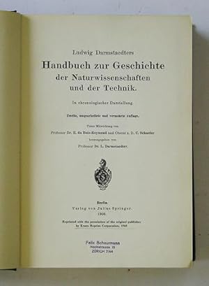 Handbuch zur Geschichte der Naturwissenschaften und der Technik. In chronologischer Darstellung.