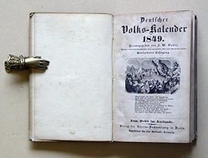 Imagen del vendedor de Deutscher Volks-Kalender 1849. a la venta por antiquariat peter petrej - Bibliopolium AG