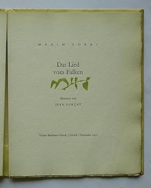 Imagen del vendedor de Das Lied vom Falken. a la venta por antiquariat peter petrej - Bibliopolium AG