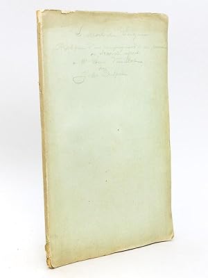 Seller image for Le Droit du Seigneur. R�plique d'un Campagnard � un Parisien ou seconde r�ponse � M. Louis Veuillot [ Edition originale ] for sale by Librairie du Cardinal