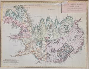 Bild des Verkufers fr Nouvelle Carte d' Islande d'aprs celle des Professeurs Erichsen et Schoenning zum Verkauf von Antique Sommer& Sapunaru KG