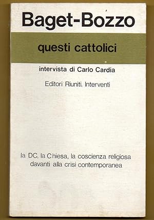 Seller image for Questi cattolici. Intervista di Carlo Cardia for sale by Libreria Oltre il Catalogo