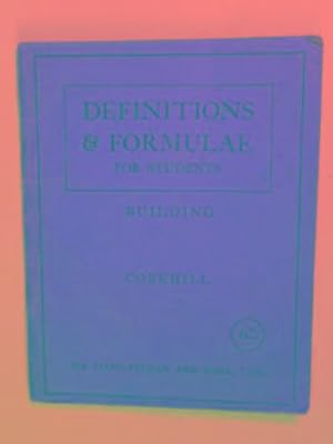 Imagen del vendedor de Definitions and formulae for students series (building) a la venta por Cotswold Internet Books