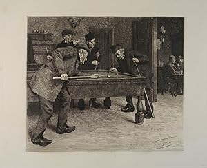 Bild des Verkäufers für Original Radierung von Frans Proost in der Platte rechts unten signiert und dat. 1889, 21 x 24 cm, 38,5 x 48 cm (Blattgr.) zum Verkauf von Antiquariat Johannes Müller