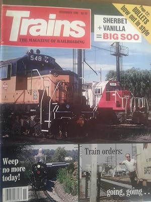 Seller image for TRAINS MAGAZINE NOV 1986 for sale by hcmBOOKS