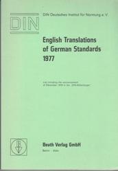 Bild des Verkufers fr English Translations of German Standards 1977. List including the announcement of December 1976 in the "DIN-Mitteilungen". zum Verkauf von Buchversand Joachim Neumann