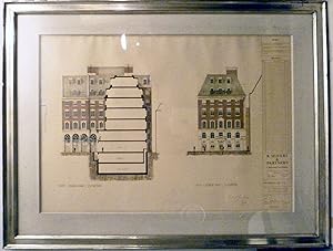 Architectural Drawing Framed: Bengal Court East Elevation
