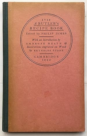 A Butler's Recipe Book 1719.