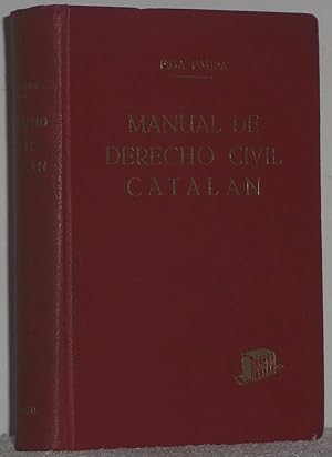 Imagen del vendedor de Manual de Derecho civil cataln a la venta por Los libros del Abuelo