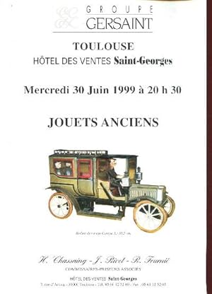 Bild des Verkufers fr Catalogue de vente aux enchres : 30 juin 1999 - Htel des ventes Saint-Georges - Toulouse : jouets anciens zum Verkauf von Le-Livre