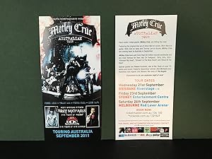 Seller image for Motley Crue Australian Tour - with Special Guests Bret Michaels, the Voice of Poison, and Doc Neeson, the Voice of The Angels - Touring Australia September 2011 (ORIGINAL FLIER) for sale by Bookwood