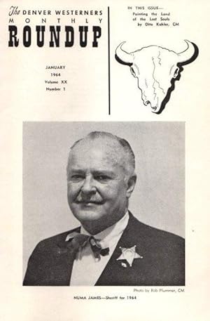 Bild des Verkufers fr The Denver Westerners' Monthly Roundup: January 1964, Vol 20, No. 1 zum Verkauf von Clausen Books, RMABA