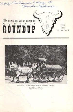 Seller image for The Denver Westerners' Monthly Roundup: June 1956, Vol 12, No. 6 for sale by Clausen Books, RMABA