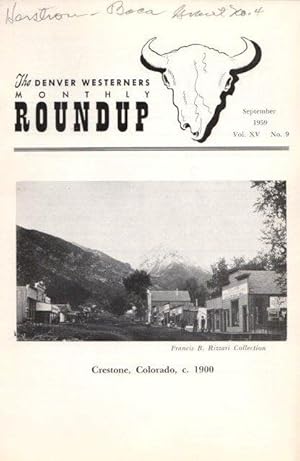 Seller image for The Denver Westerners' Monthly Roundup: September 1959, Vol 15, No. 9 for sale by Clausen Books, RMABA