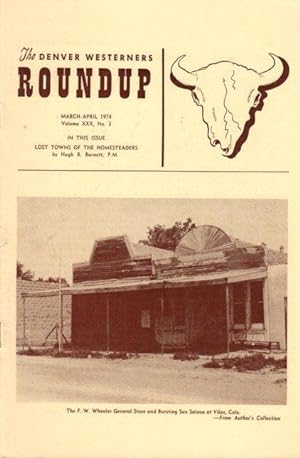 Seller image for The Denver Westerners' Monthly Roundup: March - April 1974, Vol 30, No. 3 for sale by Clausen Books, RMABA