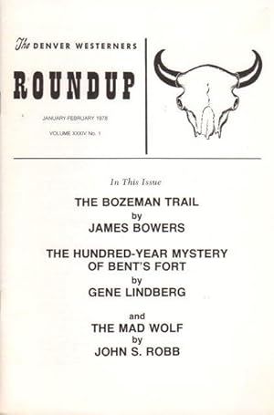 Image du vendeur pour The Denver Westerners' Monthly Roundup: January - February 1978, Vol 34, No. 1 mis en vente par Clausen Books, RMABA