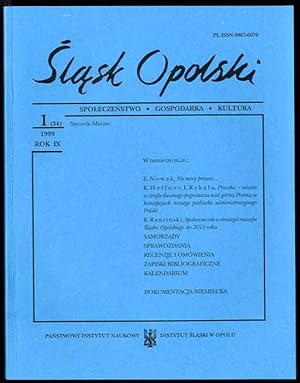 Seller image for Slask Opolski. Spoleczenstwo, gospodarka, kultura. R.9 (1999). Nr 1 (34) (Styczen-Marzec 1999) for sale by POLIART Beata Kalke