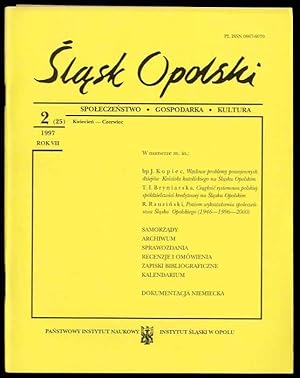 Seller image for Slask Opolski. Spoleczenstwo, gospodarka, kultura. R.7 (1997). Nr 2 (25) (Kwiecien-Czerwiec 1997) for sale by POLIART Beata Kalke