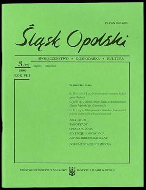 Seller image for Slask Opolski. Spoleczenstwo, gospodarka, kultura. R.8 (1998). Nr 3 (32) (Lipiec-Wrzesien 1998) for sale by POLIART Beata Kalke