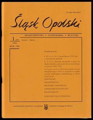 Seller image for Slask Opolski. Spoleczenstwo, gospodarka, kultura. R.8 (1998). Nr 1 (30) (Styczen-Marzec 1998) for sale by POLIART Beata Kalke