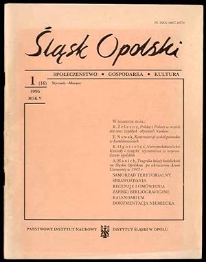 Seller image for Slask Opolski. Spoleczenstwo, gospodarka, kultura. R.5 (1995). Nr 1 (16) (Styczen-Marzec 1995) for sale by POLIART Beata Kalke
