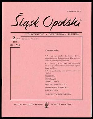 Seller image for Slask Opolski. Spoleczenstwo, gospodarka, kultura. R.8 (1998). Nr 2 (31) (Kwiecien-Czerwiec 1998) for sale by POLIART Beata Kalke