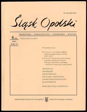 Seller image for Slask Opolski. Srodowisko, spoleczenstwo, gospodarka, kultura. R.11 (2001). Nr 4 (46) (Pazdziernik-Grudzien 2001) for sale by POLIART Beata Kalke