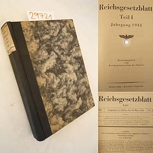 Seller image for Reichsgesetzblatt Teil I Jahrgang 1942 Zweites Halbjahr for sale by Galerie fr gegenstndliche Kunst