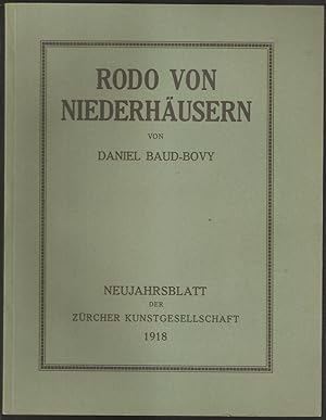 Seller image for Neujahrsblatt der Zrcher Kunstgesellschaft 1918. Rodo von Niederhusern for sale by Antiquariat Andreas Schwarz
