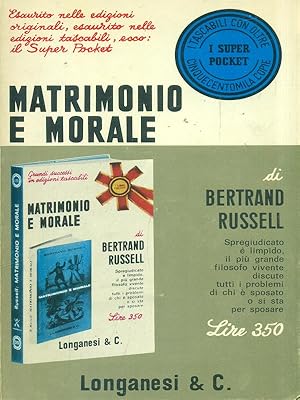 Immagine del venditore per Matrimonio e morale venduto da Librodifaccia