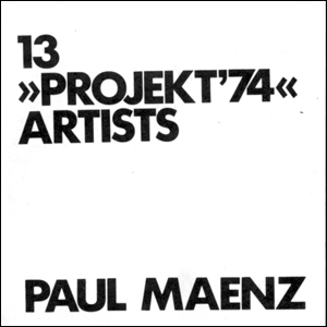 Imagen del vendedor de 13 Projekt '74 Artists a la venta por Specific Object / David Platzker
