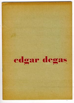 Image du vendeur pour Edgar Degas : Cat. No. 87 mis en vente par BOOKSTALLblog