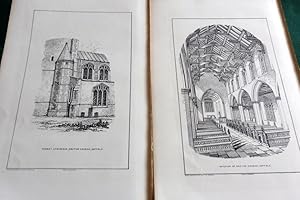 Seller image for Bacton Church, Norfolk. 3 full page woodcuts interior and exterior & Groundplan + 1 leaf of details for sale by Colophon Books (UK)