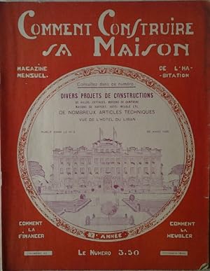 COMMENT CONSTRUIRE SA MAISON. MAGAZINE MENSUEL DE L'HABITATION. SEPTEMBRE 1930 N. 68.