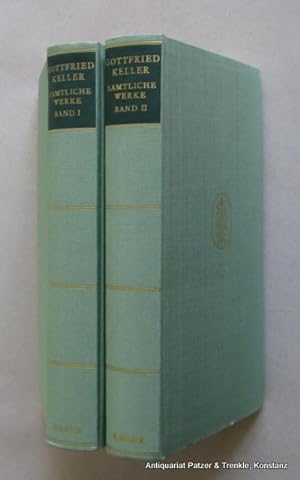 Sämtliche Werke in zwei Bänden. München, Droemer Knaur, (1959). 1047 S.; 1030 S., 1 Hellgrüne Or....