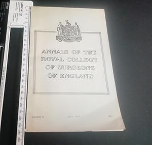 Bild des Verkufers fr Annals of the Royal College of Surgeons of England Volume 37 July 1965 zum Verkauf von Eurobooks Ltd