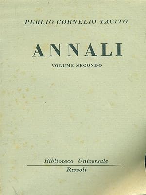 Image du vendeur pour Annali Volume secondo mis en vente par Librodifaccia