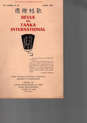 Image du vendeur pour Revue du tanka international,N47 mis en vente par JP Livres