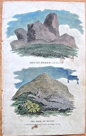 Seller image for Antique Copperplate Engravings: Mount Tabor, Mount Carmel, Mount Horeb, and The Hill of Moses for sale by Ken Jackson