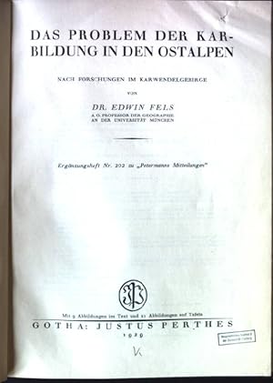 Imagen del vendedor de Das Problem der Karbildung in den Ostalpen. Nach Forschungen im Karwendelgebirge a la venta por books4less (Versandantiquariat Petra Gros GmbH & Co. KG)