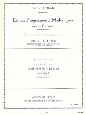 Seller image for tudes progressives et mlodiquespour la clarinette vol.3 : 20 tudes for sale by AHA-BUCH GmbH