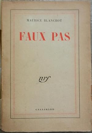 Immagine del venditore per Faux pas. venduto da Librairie les mains dans les poches